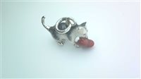 Anhänger Polo Dame Smalto in Silber P 592 GATTO CUORE - P 592 GATTO CUORE